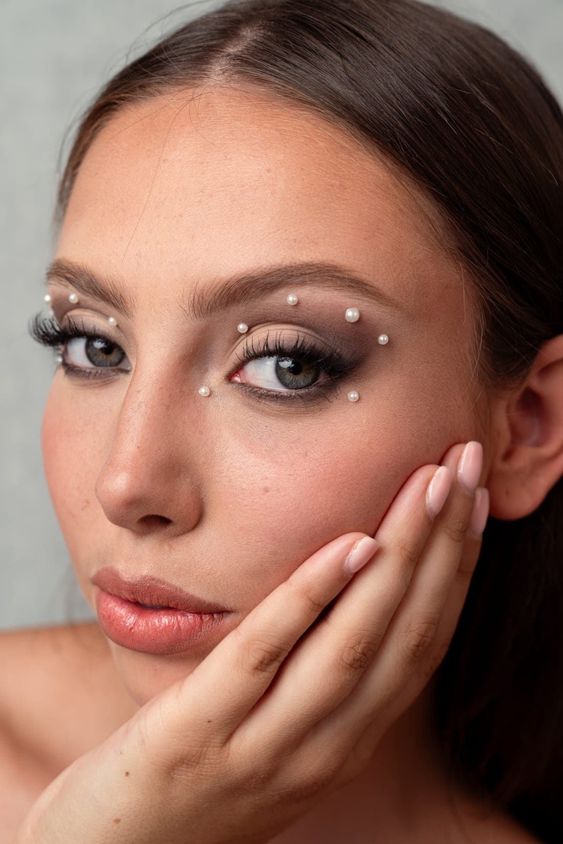 Grafische eyeliner in close-up